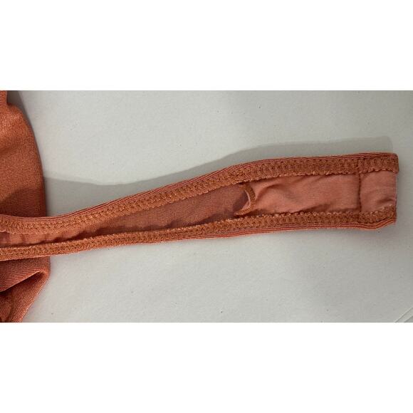 Intimately Free People Long Sleeve Turnt Bodysuit V Neck Size Large Ginger Spice - Picture 13 of 13